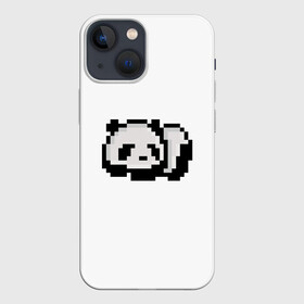 Чехол для iPhone 13 mini с принтом Панда в Петрозаводске,  |  | art | pixel | pixelart | милаха | милая панда | панда | панда пиксель арт | пиксели | пиксель | пиксельарт | спящая панда