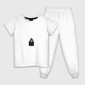 Детская пижама хлопок с принтом Смешная какашка в Петрозаводске, 100% хлопок |  брюки и футболка прямого кроя, без карманов, на брюках мягкая резинка на поясе и по низу штанин
 | art | pixel | pixelart | милаха | пиксели | пиксель | пиксельарт