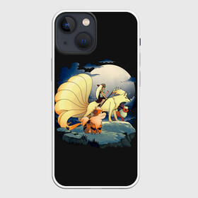 Чехол для iPhone 13 mini с принтом Принцесса Мононоке х Покемоны в Петрозаводске,  |  | anime | mononoke | pokemon | poket monster | poketmon | аниме | анимэ | карманные монстры | покемон