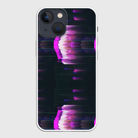 Чехол для iPhone 13 mini с принтом Розовый глитч в Петрозаводске,  |  | vhs | белый шум | глитч | неон | плёнка | текстура
