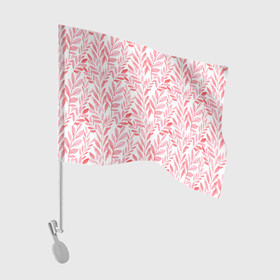 Флаг для автомобиля с принтом Пастельные растения в Петрозаводске, 100% полиэстер | Размер: 30*21 см | живопись | краски | листья | паттерн | цветы