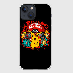Чехол для iPhone 13 mini с принтом Dead inside в Петрозаводске,  |  | anime | pokemon | poket monster | poketmon | squirtle | аниме | анимэ | бульбазавр | зомби | карманные монстры | пикачу | покемон | сквиртл | чермандер