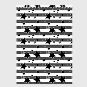 Скетчбук с принтом Черно-белый полосатый узор  в Петрозаводске, 100% бумага
 | 48 листов, плотность листов — 100 г/м2, плотность картонной обложки — 250 г/м2. Листы скреплены сверху удобной пружинной спиралью | Тематика изображения на принте: звезды | молодежный | мужской | популярный | серый | современный | черный и белый