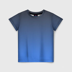 Детская футболка 3D с принтом DARK OCEAN GRADIENT в Петрозаводске, 100% гипоаллергенный полиэфир | прямой крой, круглый вырез горловины, длина до линии бедер, чуть спущенное плечо, ткань немного тянется | абстракция | амбре | без дизайна | голубая | голубое | градиент | градиент и ничего лишнего | градиенты | на каждый день | синий | синяя | текстура | черная | черный