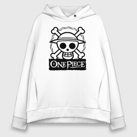 Женское худи Oversize хлопок с принтом Веселый Роджер One Piece. Большой куш в Петрозаводске, френч-терри — 70% хлопок, 30% полиэстер. Мягкий теплый начес внутри —100% хлопок | боковые карманы, эластичные манжеты и нижняя кромка, капюшон на магнитной кнопке | anime | manga | one piece | аниме | большой куш | ван пис | весёлый роджер | вон пис | король пиратов | логотип | манга | монки д. луффи | мугивары | перекрещённый костями | пират | пиратский флаг