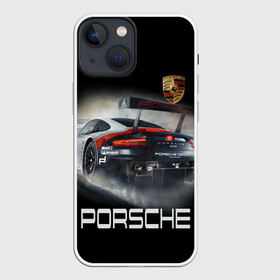 Чехол для iPhone 13 mini с принтом PORSHE в Петрозаводске,  |  | 911 | auto | car | cool | dark | logo | machine | porshe | ride | sportcar | автомобили | гонки | крутые | порше | ралли | спорткар | тачки