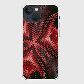 Чехол для iPhone 13 mini с принтом Серо коричневый узор в Петрозаводске,  |  | арт | коричневый | креативный | модный | молодежный | паттерн | серный | современный | текстура | фигура | фрактал