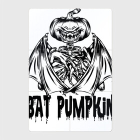 Магнитный плакат 2Х3 с принтом Bat pumpkin в Петрозаводске, Полимерный материал с магнитным слоем | 6 деталей размером 9*9 см | Тематика изображения на принте: bat | halloween | holiday | hype | jaw | muzzle | pumpkin | wings | крылья | летучая мышь | пасть | праздник | хайп | хэллоуин