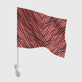 Флаг для автомобиля с принтом Полосатый тигровый узор в Петрозаводске, 100% полиэстер | Размер: 30*21 см | абстрактный | коричневый | модный | оранжево коричневый | полосатый узор | терракотовый | тигровый | топовый