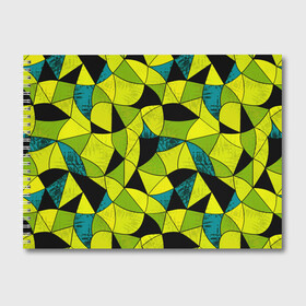 Альбом для рисования с принтом Гранжевый яркий зеленый  в Петрозаводске, 100% бумага
 | матовая бумага, плотность 200 мг. | абстрактный | гранжевая текстура | зеленый | летний | молодежный | современный | ярко желтый