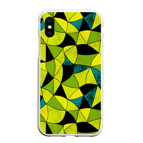 Чехол для iPhone XS Max матовый с принтом Гранжевый яркий зеленый  в Петрозаводске, Силикон | Область печати: задняя сторона чехла, без боковых панелей | абстрактный | гранжевая текстура | зеленый | летний | молодежный | современный | ярко желтый