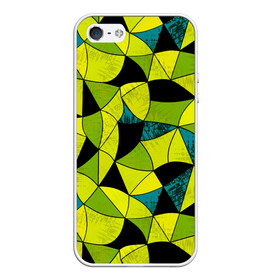 Чехол для iPhone 5/5S матовый с принтом Гранжевый яркий зеленый  в Петрозаводске, Силикон | Область печати: задняя сторона чехла, без боковых панелей | абстрактный | гранжевая текстура | зеленый | летний | молодежный | современный | ярко желтый