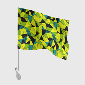 Флаг для автомобиля с принтом Гранжевый яркий зеленый  в Петрозаводске, 100% полиэстер | Размер: 30*21 см | абстрактный | гранжевая текстура | зеленый | летний | молодежный | современный | ярко желтый