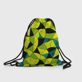 Рюкзак-мешок 3D с принтом Гранжевый яркий зеленый  в Петрозаводске, 100% полиэстер | плотность ткани — 200 г/м2, размер — 35 х 45 см; лямки — толстые шнурки, застежка на шнуровке, без карманов и подкладки | Тематика изображения на принте: абстрактный | гранжевая текстура | зеленый | летний | молодежный | современный | ярко желтый