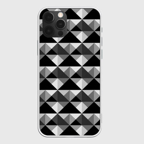Чехол для iPhone 12 Pro Max с принтом Современный геометрический  в Петрозаводске, Силикон |  | абстрактный | геометрический фигуры | модный | полигональный | популярный | треугольники | черно белый