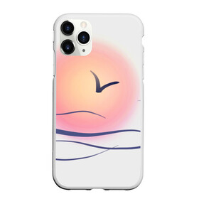 Чехол для iPhone 11 Pro матовый с принтом Солнечный шар в Петрозаводске, Силикон |  | sea | sun | закат | море | небо | птицы | солнце | чайки