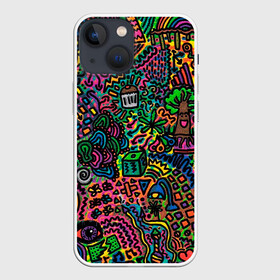 Чехол для iPhone 13 mini с принтом Кислотные узоры психоделика в Петрозаводске,  |  | lsd | картинки 3д | кислота | кислотные картинки | красивые орнаменты | красивые узоры | орнаменты | орнаменты психоделика | психоделик | психоделика | психоделичные узоры | узоры | узоры 3д