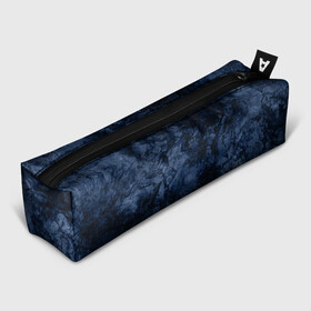 Пенал школьный 3D с принтом Темно-синяя текстура камня  в Петрозаводске, 100% полиэстер | плотная ткань, застежка на молнии | абстрактный | модный | молодежный | мрамор | мраморный узор | синий | современный