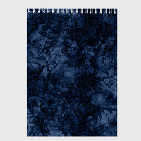 Скетчбук с принтом Темно-синяя текстура камня  в Петрозаводске, 100% бумага
 | 48 листов, плотность листов — 100 г/м2, плотность картонной обложки — 250 г/м2. Листы скреплены сверху удобной пружинной спиралью | Тематика изображения на принте: абстрактный | модный | молодежный | мрамор | мраморный узор | синий | современный