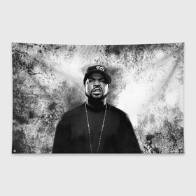 Флаг-баннер с принтом Ice Cube | Айс Куб (Z) в Петрозаводске, 100% полиэстер | размер 67 х 109 см, плотность ткани — 95 г/м2; по краям флага есть четыре люверса для крепления | ice cube | oshea jackson | rap | айс куб | айс кьюб | реп | репер | рэпер | хип хоп