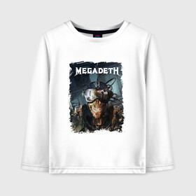 Детский лонгслив хлопок с принтом Megadeth | Poster (Z) в Петрозаводске, 100% хлопок | круглый вырез горловины, полуприлегающий силуэт, длина до линии бедер | dave mustaine | megadeth | music | rock | дирк вербурен | дэвид эллефсон | дэйв мастейн | кико лоурейро | мегадеф | мегадэф | музыка | рок | трэш метал | хард рок | хеви метал
