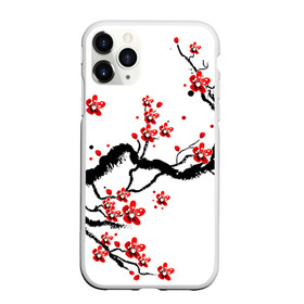 Чехол для iPhone 11 Pro матовый с принтом САКУРА ЦВЕТЁТ И БЛАГАУХАЕТ в Петрозаводске, Силикон |  | Тематика изображения на принте: ветвь | дерево | сакура | цветы | япония