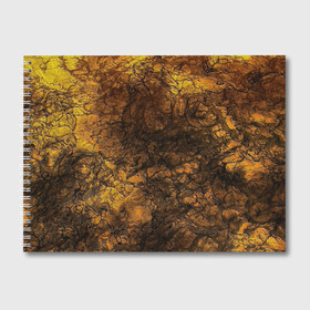 Альбом для рисования с принтом Абстрактный узор текстура в Петрозаводске, 100% бумага
 | матовая бумага, плотность 200 мг. | каменный узор | камень | коричневый | маскировочный | милитари | мраморный | темный оранжевый | черный и оранжевый