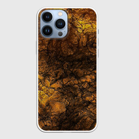 Чехол для iPhone 13 Pro Max с принтом Абстрактный узор текстура в Петрозаводске,  |  | каменный узор | камень | коричневый | маскировочный | милитари | мраморный | темный оранжевый | черный и оранжевый
