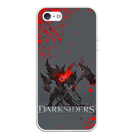 Чехол для iPhone 5/5S матовый с принтом Darksiders | Гнев Войны (Z) в Петрозаводске, Силикон | Область печати: задняя сторона чехла, без боковых панелей | Тематика изображения на принте: azrael | darksiders | darksiders 2 | darksiders 3 | griever | silitha | tiamat | ulthane | vulgrim | wrath of war | всадник апокалипсиса | гнев войны | обугленный совет | руина | ультэйн | чёрный молот