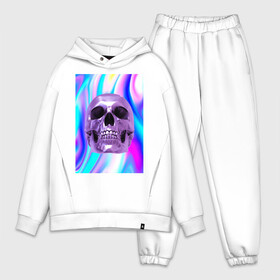 Мужской костюм хлопок OVERSIZE с принтом Skull abstraction в Петрозаводске,  |  | абстракция | блестки | блестящий фон | металлический цвет | скулы | стильный принт | череп | яркий принт