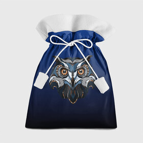 Подарочный 3D мешок с принтом Сова в Петрозаводске, 100% полиэстер | Размер: 29*39 см | bird | owl | predator | птица | сова | хищник