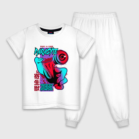 Детская пижама хлопок с принтом Kiseijuu - Migi в Петрозаводске, 100% хлопок |  брюки и футболка прямого кроя, без карманов, на брюках мягкая резинка на поясе и по низу штанин
 | kiseijuu | migi | parasite | parasyte | миги | паразит