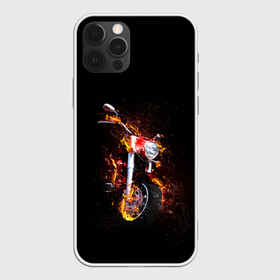 Чехол для iPhone 12 Pro Max с принтом неудержимый огонь в Петрозаводске, Силикон |  | гонки | мотоцикл | пожарный | топор | череп