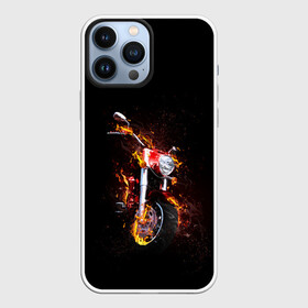 Чехол для iPhone 13 Pro Max с принтом неудержимый огонь в Петрозаводске,  |  | гонки | мотоцикл | пожарный | топор | череп