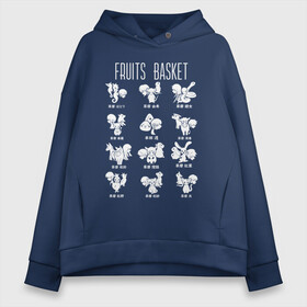 Женское худи Oversize хлопок с принтом FRUITS BASKET / ВСЕ ЗНАКИ в Петрозаводске, френч-терри — 70% хлопок, 30% полиэстер. Мягкий теплый начес внутри —100% хлопок | боковые карманы, эластичные манжеты и нижняя кромка, капюшон на магнитной кнопке | anime | fruits basket | акито сома | аниме | ариса уотани | аямэ сома | кагура сома | кё сома | киса сома | корзинка фруктов | момидзи сома | оками сома. | рицу сома | саки ханадзима | сигурэ сома | тору хонда