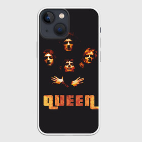 Чехол для iPhone 13 mini с принтом Queen в Петрозаводске,  |  | freddie mercury | queen | полигональная | рок | рок группа | рок музыка | фредди меркьюри