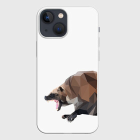 Чехол для iPhone 13 mini с принтом Росомаха в Петрозаводске,  |  | животное | зверь | злость | куница | медведь | милое животное | полигональный | росомаха | собака