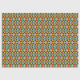 Поздравительная открытка с принтом Цветные фигуры в Петрозаводске, 100% бумага | плотность бумаги 280 г/м2, матовая, на обратной стороне линовка и место для марки
 | абстрактный | мозаика | палитра | паттерн | пятна | фигуры