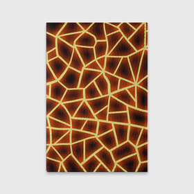 Обложка для паспорта матовая кожа с принтом Огненная геометрия в Петрозаводске, натуральная матовая кожа | размер 19,3 х 13,7 см; прозрачные пластиковые крепления | 3д | abstract | fire | flame | geometry stripes | neon | polygonal | абстрактная геометрия | геометрические фигуры | линии | мозаика | неон | огонь | орнамент | пламя | полигон | полосы | светящиеся | текстура | треугольники