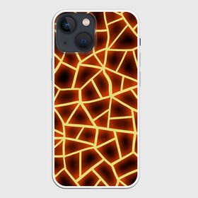 Чехол для iPhone 13 mini с принтом Огненная геометрия в Петрозаводске,  |  | 3д | abstract | fire | flame | geometry stripes | neon | polygonal | абстрактная геометрия | геометрические фигуры | линии | мозаика | неон | огонь | орнамент | пламя | полигон | полосы | светящиеся | текстура | треугольники