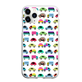 Чехол для iPhone 11 Pro матовый с принтом Веселые машинки  в Петрозаводске, Силикон |  | Тематика изображения на принте: веселый узор | детские игрушки | детский узор | малышам | мальчикам | машины | разноцветные машины