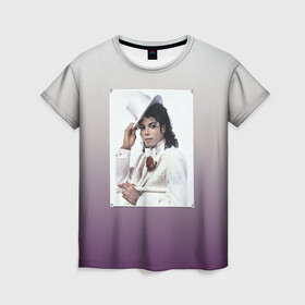 Женская футболка 3D с принтом Майкл Джексон навсегда в Петрозаводске, 100% полиэфир ( синтетическое хлопкоподобное полотно) | прямой крой, круглый вырез горловины, длина до линии бедер | Тематика изображения на принте: forever young | michael jackson | король | майкл джексон | поп музыка