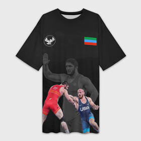 Платье-футболка 3D с принтом Dagestan wrestling team в Петрозаводске,  |  | abdulrashid | dagestan | freestyle | sadulaev | team | wrestling | абдулрашид | борьба | вольная | дагестан | кавказ | республика | садулаев | сборная | федерация | хасавюрт