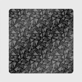 Магнит виниловый Квадрат с принтом Геометрический серый узор  в Петрозаводске, полимерный материал с магнитным слоем | размер 9*9 см, закругленные углы | абстрактный | геометрический | мозаика | серый | современный | темный серый | черно белый
