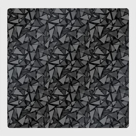 Магнитный плакат 3Х3 с принтом Геометрический серый узор  в Петрозаводске, Полимерный материал с магнитным слоем | 9 деталей размером 9*9 см | абстрактный | геометрический | мозаика | серый | современный | темный серый | черно белый