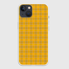 Чехол для iPhone 13 с принтом Клетка N2 в Петрозаводске,  |  | pattern yellow | желтый | клетка | узор | шотландская