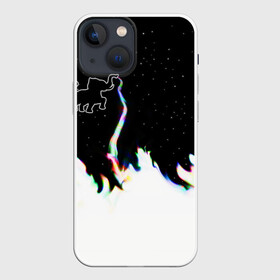 Чехол для iPhone 13 mini с принтом Затерянный в космосе в Петрозаводске,  |  | звезды слон пламя потерянный забытый радуга хобот огонь