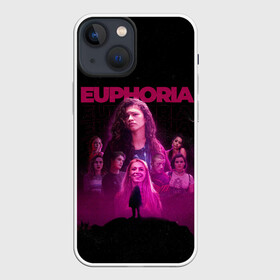 Чехол для iPhone 13 mini с принтом Euphoria team в Петрозаводске,  |  | euphoria | serial | джулс | зендея | ру беннетт | сериал | сериалы | хантер шефер | эйфория