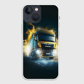 Чехол для iPhone 13 mini с принтом Man Leon в Петрозаводске,  |  | man | man truck | man грузовик | truck | trucks | грузовик | грузовики | дальнобои | дальнобой | дальнобойщик | мен | мен грузовик | фура | фуры