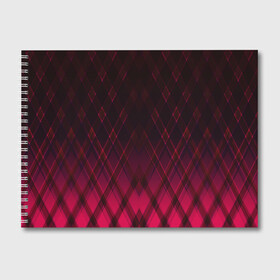 Альбом для рисования с принтом Геометрический градиентный фон в Петрозаводске, 100% бумага
 | матовая бумага, плотность 200 мг. | абстрактный | вишневый | геометрический | градиентный | клетка | красный | модный | плед | современный